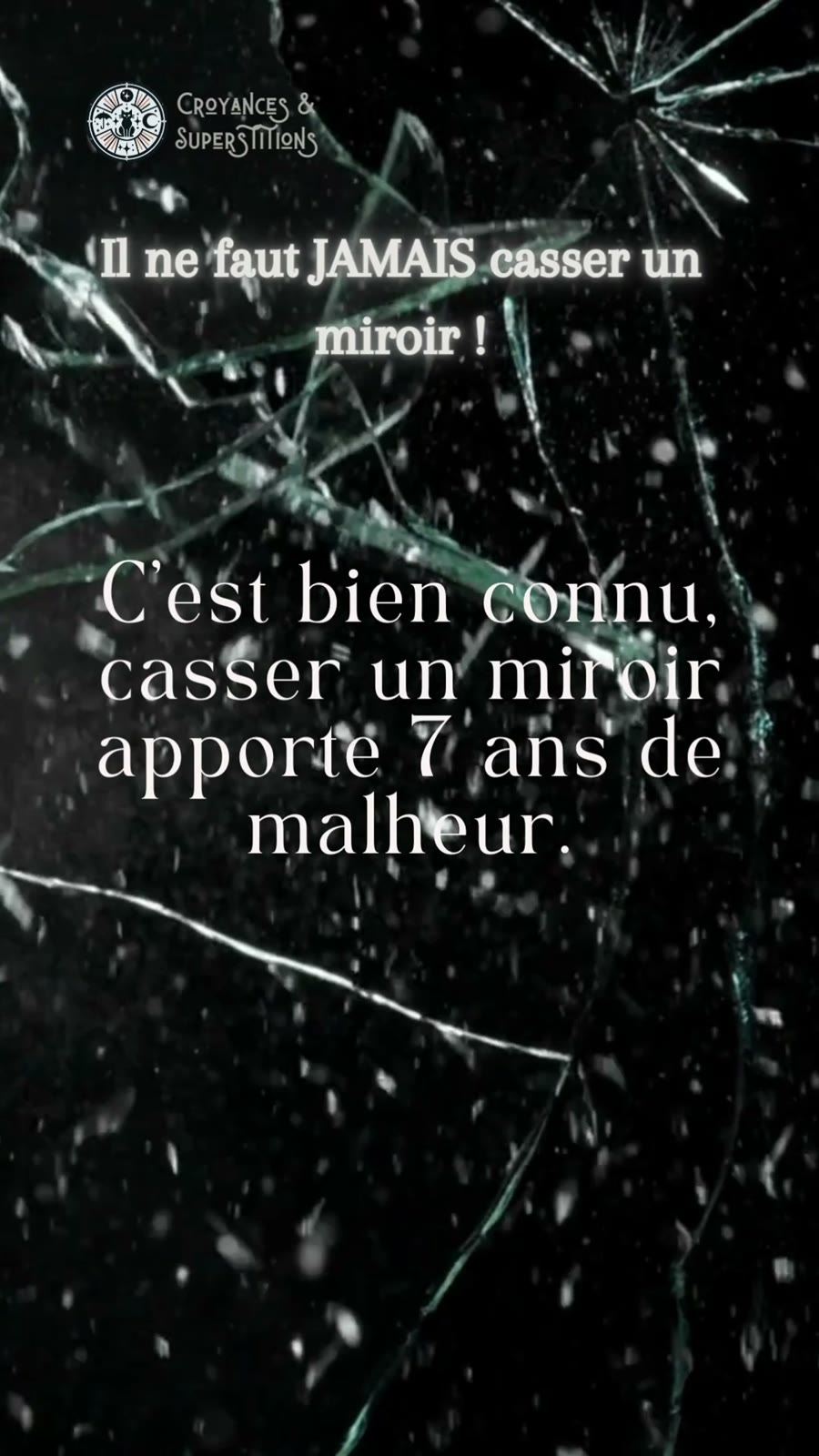 Un miroir marqué par des fissures